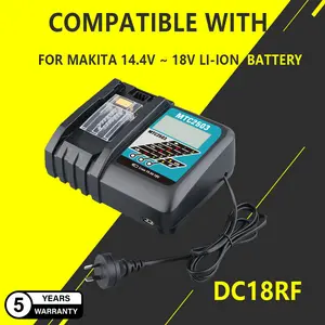 Replace Charger DC18RF for Makita 14.4V/18V Lithium-ion Battery 3.5A with USB Interface Charging for BL1815 BL1820 BL1830 BL1840B BL1850 BL1860 BL1450 bateria detaladro