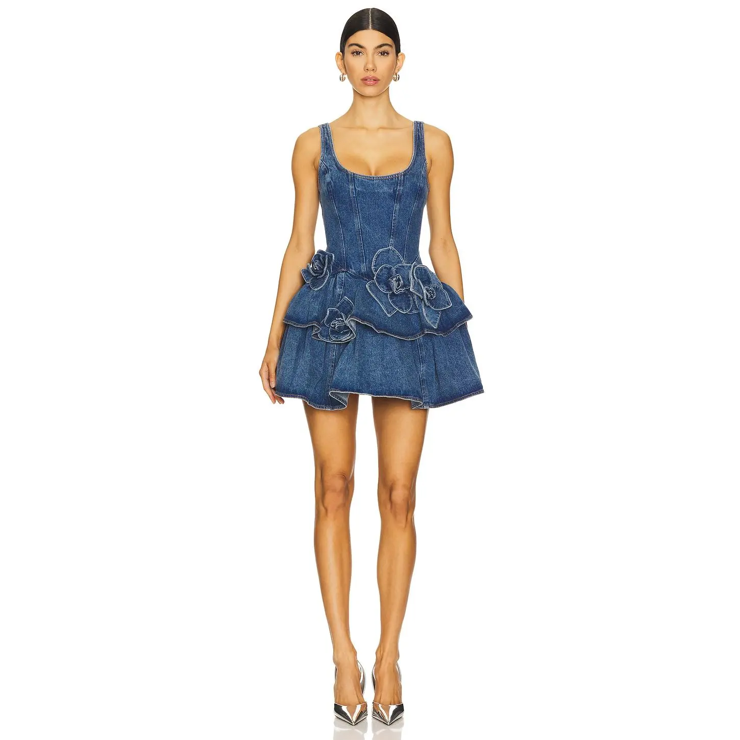 AKNVAS Devyn Saxe Blue Denim Ruffle Dress in Saxe Blue - TikTok Shop AKNVAS Devyn Saxe Blue Denim Ruffle Dress in Saxe Blue - TikTok Shop