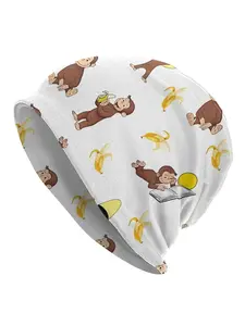1 PC Bonnet Hats Men Women's Thin Hat George The Curious Monkey Cartoon For Pack Autumn Spring Warm Cap Design Skullies Beanies Caps