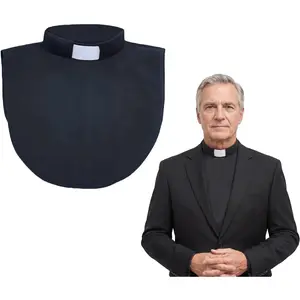 Priest Clergy Tab Collar Unisex Costume Pastor Bib Dickey for Clerical Shirt
