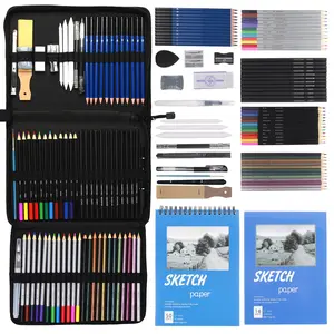 Drawing Sketching Pencils-78 Pack Drawing Pencils for Sketching Pro Art Sketch Supplies with Sketchbook, Graphite,Colored, Charcoal, Watercolor, Metallic Pencils for Artists Teens Beginner