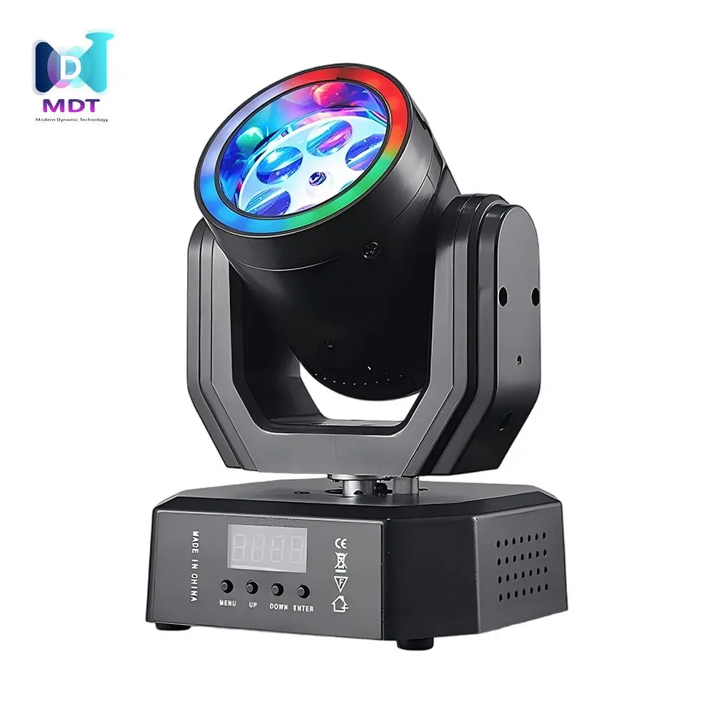 MDT 30W RGB Moving Head DJ Stage Light, Bee-Eye Halo, DMX512, Strobe Light, Sound Control & Remote Control for Stage Shows, Clubs, Bars, Gigs & Events