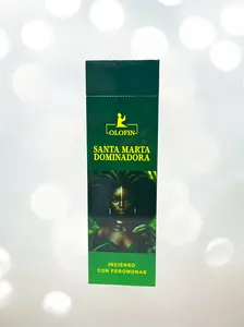 Santa Martha Dominadora Incense Olofin Square Box 25/8ct Sticks Total 200 Scented Diffuser with Feromonas