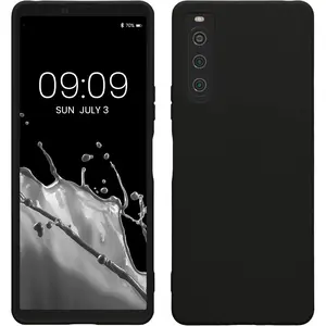 Mobile Phone Case For Sony Xperia 10 V, Slim Shockproof Flexible Black Matt Soft Silicone Protective Phone Case Cover