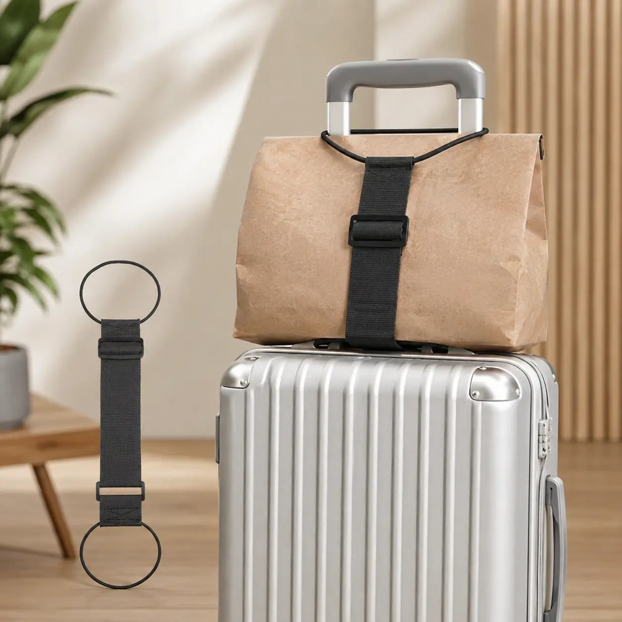2-Pack Heavy-Duty Adjustable Luggage Straps, Anti-Theft Secure Travel Suitcase Belts, Non-Slip Durable Luggage Fastening Belts, Luggage Security Organizer for All Suitcase Sizes, Premium Travel Accessories, Black