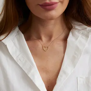Kyerlyn cute and exquisite love pendants,14K women's necklace & heart-shaped pendant necklace,  best gift for her to express love Mom gifts for Mother's Day