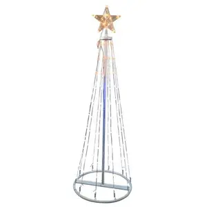 Celebrations 9081105 4 ft. Slim LED Fairy Decor Christmas Tree, 120-Light Ribbon, RGB Color-Changing Multi-Color