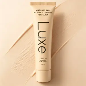 Luxe Color Changing Foundation for Women – Instantly Adapts to Your Skin Tone – Buildable Light-to-Medium, Medium Dark-to-Dark, Coverage – 12-Hour Wear – Natural Dewy Finish Concealer Makeup Matte Evening Hyaluronic Niacinamide Cosmetic