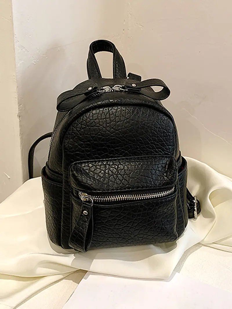 best cheap mini backpacks YiXiamo Cute Buckle Tiny Small Pack Bag Backpack For Woman (black) Store a water bottle in the side pocket Girls Fashion Mini Backpack Purse