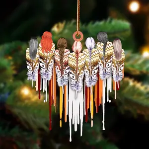 Native American Woman - Unique Christmas Gift Decor Flat Acrylic Lightweight Ornament Cloth Room