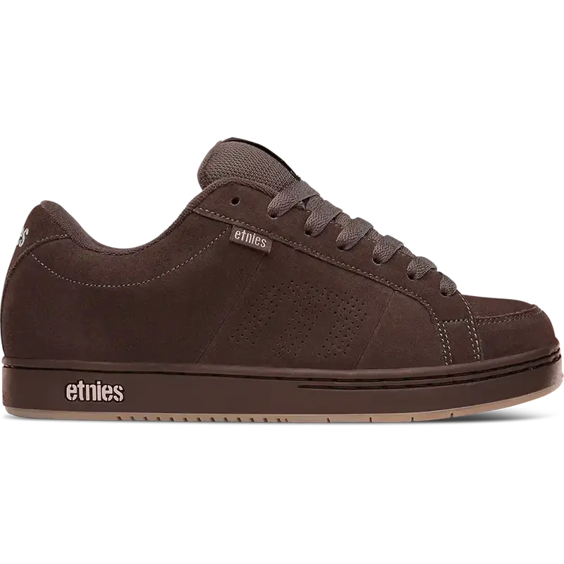 etnies Kingpin Heritage Boys' Low Top Suede Skate Footwear - Sneaker Trainer, 90s Retro Puffy Chunky Design, Laces, Padded Collar, Durable Cupsole, Round Toe Rubber Sole, Breathable, Eco-Tree Support, Foam, Reinforced Seams, Daily Street Sports Shoes