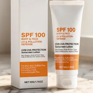Gentle Facial Sunscreen Lotion - UV-Blocking, Sunburn-Repairing, Anti-Wrinkle, Lightweight Skincare Protection Cream