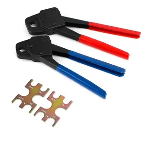 2-in-1 PEX Crimper Set (1/2" & 3/4") + Go/No-Go Angle Gauge for Plumbing