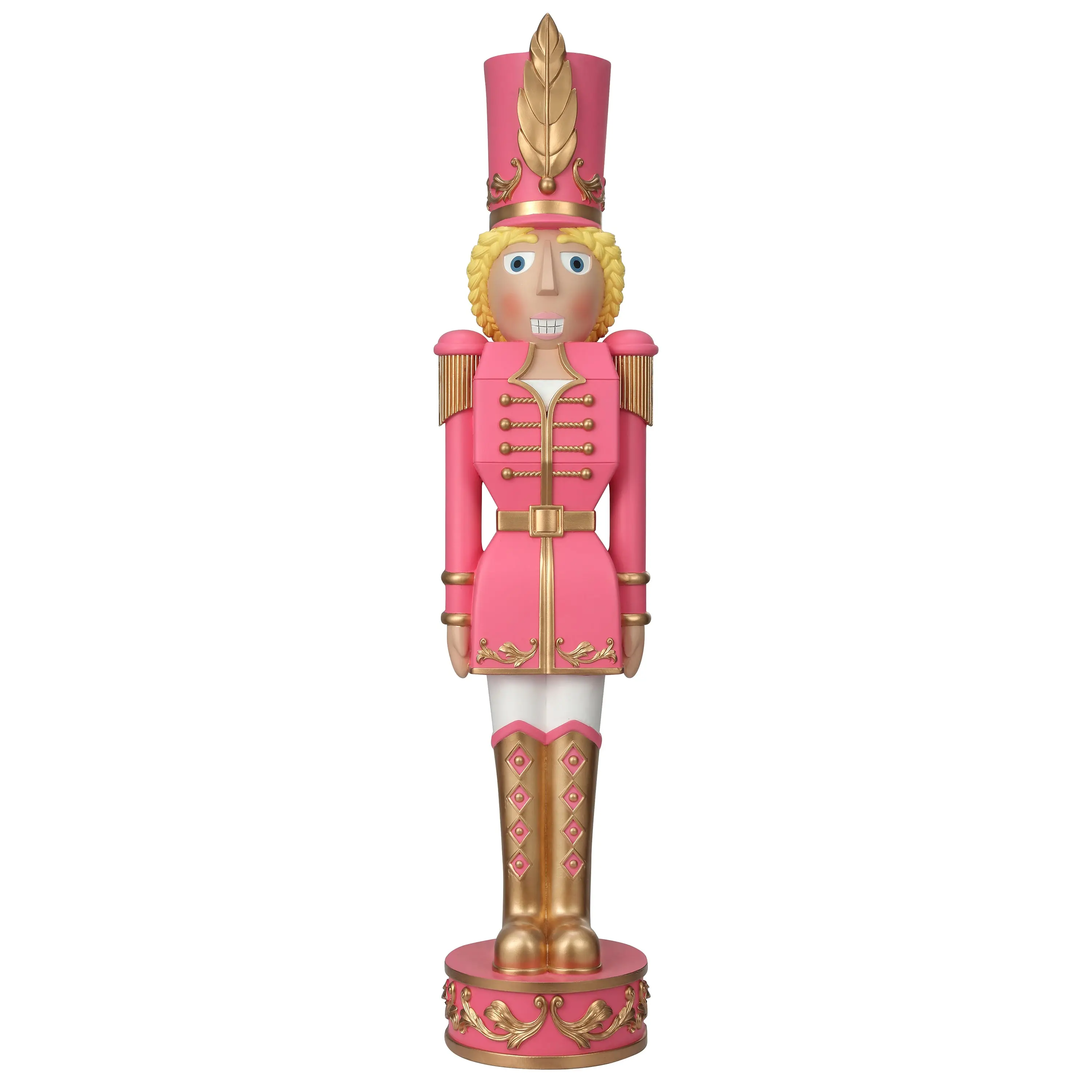37 Inch Decorative Christmas Female Nutcracker -  Pink/Gold