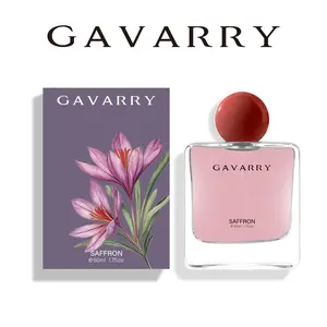 Gavarry Saffron Perfume, Saffron and Juniper Notes, Leather and Violet Middle, Raspberry and Cashmere Wood Base, Liquid Form