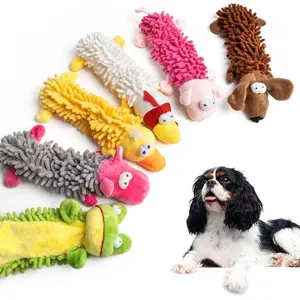Toys Squeaky - 6 Pack Cute Puppy Toys Plush , No Stuffed    Interactive  for Small, Medium and Large Dogs