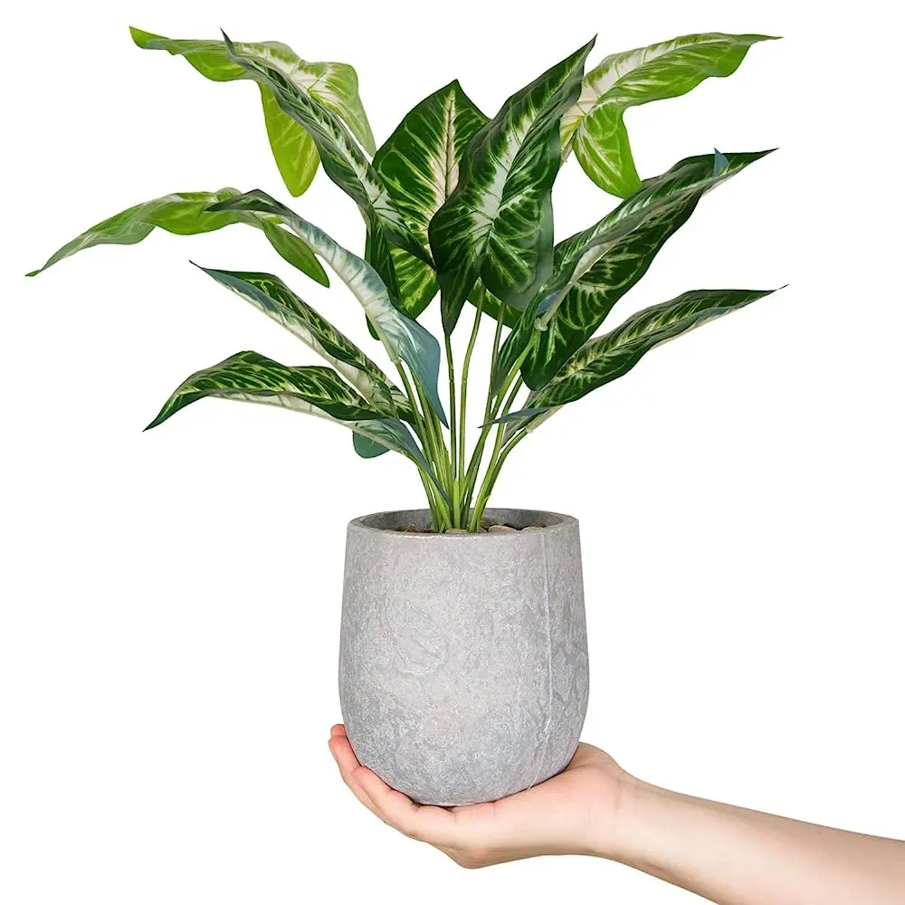 16'' Fake Plants Artificial Potted Greenery Faux Plants for Office Desk Home Bathroom Decor for College Dorm Desk, Apartment Shelf & New Home Moving Decor, summerwins Mid Year Sale