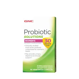 GNC Women's Probiotic Solutions with 30 Billion CFUs, Clinically Studied Multi-Strain Probiotic for Women, Supports Digestive and Immune Health, Vegetarian, 30 Capsules