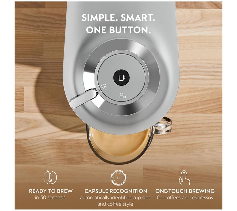 Nespresso Vertuo Pop+ Deluxe Coffee and Espresso Maker with Voucher for 50 Capsules