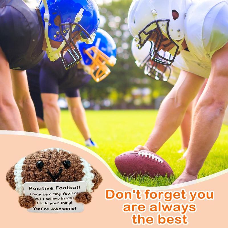 Emotional support crochet crochet basketball - emotional inspirational support gift, suitable for women, men, friends, teenage boys, girls, teammates - handmade basketball crochet mini rugby gift Christmas, New Year, decoration,