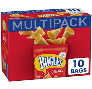 Bugles Crispy Corn Snacks, Original Flavor, Snack Bag, Kids Snacks, Back to School Snacks, 8.75 oz