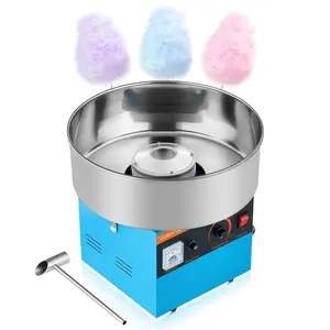 Commercial 1000W Electric Cotton Candy Machine, 15-in Stainless Steel Bowl, Sugar Scoop Included, Easy to Use, Makes Candy for Kids' Birthday, Family Party, Blue