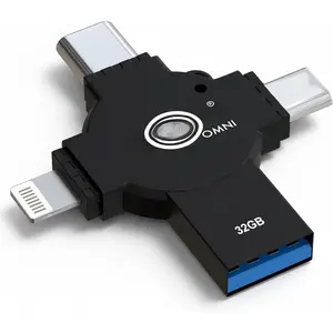 (R) Omni X - 32GB - Secure Photo & Video Backup and Transfer | Digital File Organization | USB & Multiport Connection for Phones, Tablets and Computers | Portable Memory | External Storage
