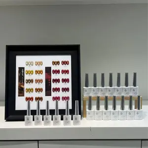 Yousegel 20 Color Cat Eye Gel Polish Set, Caramel Tea Gold Series, Includes Color Chart, Perfect for Salons and Nail Art