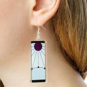 BUNNYBOOP Tanjiro Earrings - Cute Japanese Anime Dangle Drop Earrings for Cosplay