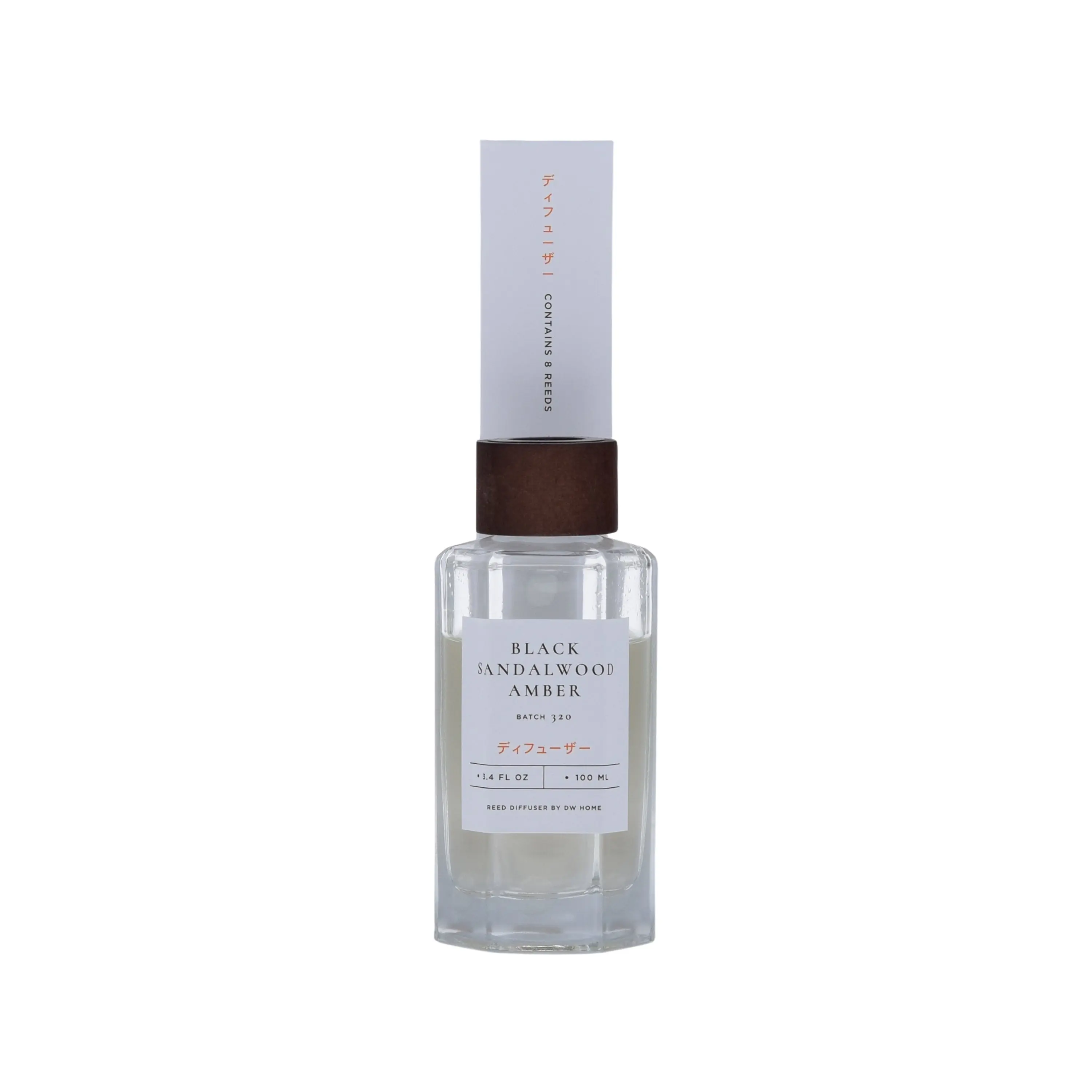 Black Sandalwood & Golden Amber Scented Reed Diffuser with Pure Teak Reeds, Home Fragrances for Room Scents, Long-Lasting Aroma Home Care Supply