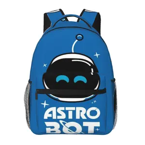 Men's Astro Bot Backpack Durable Lightweight astrobot Laptop Backpack Casual Travel Daypack with astro bot toy Weirdcore Design  for Boyfriend, Roommate & Gaming Conventions