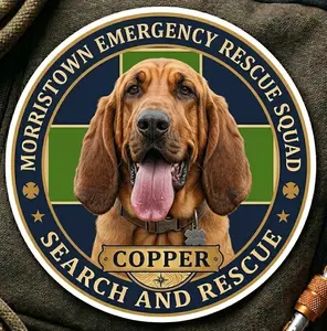 Copper Search and Rescue Dog Window or Helmet Decal