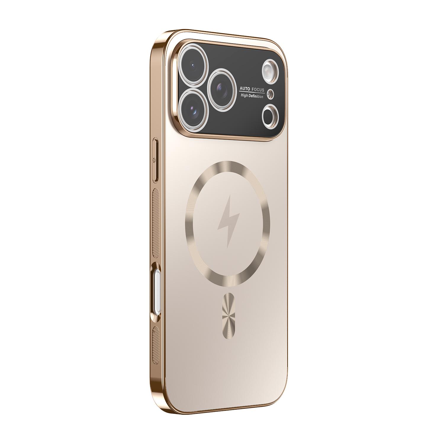 Plating Magnetic MagSafe Case for iPhone 17 16 15 14 13 Pro Max Wireless Charging Shockproof Cover