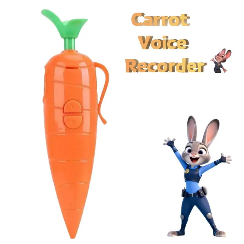 Zootopia Bunny Carrot Voice Pen - Sound Recorder + LED Ballpoint for Kids,In Stock Now (Fun Gift for Disney Fans)