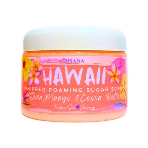 Foaming Sugar Scrub  - Triple Butter Whip Shea Cocoa Mango Cleansing Body Exfoliant Body Scrub Choose Scent self-care gift