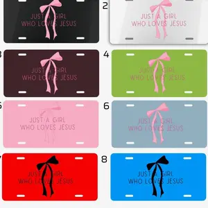 Just a Girl Who Loves Jesus License Plate - Inspirational Christian Car Accessory
