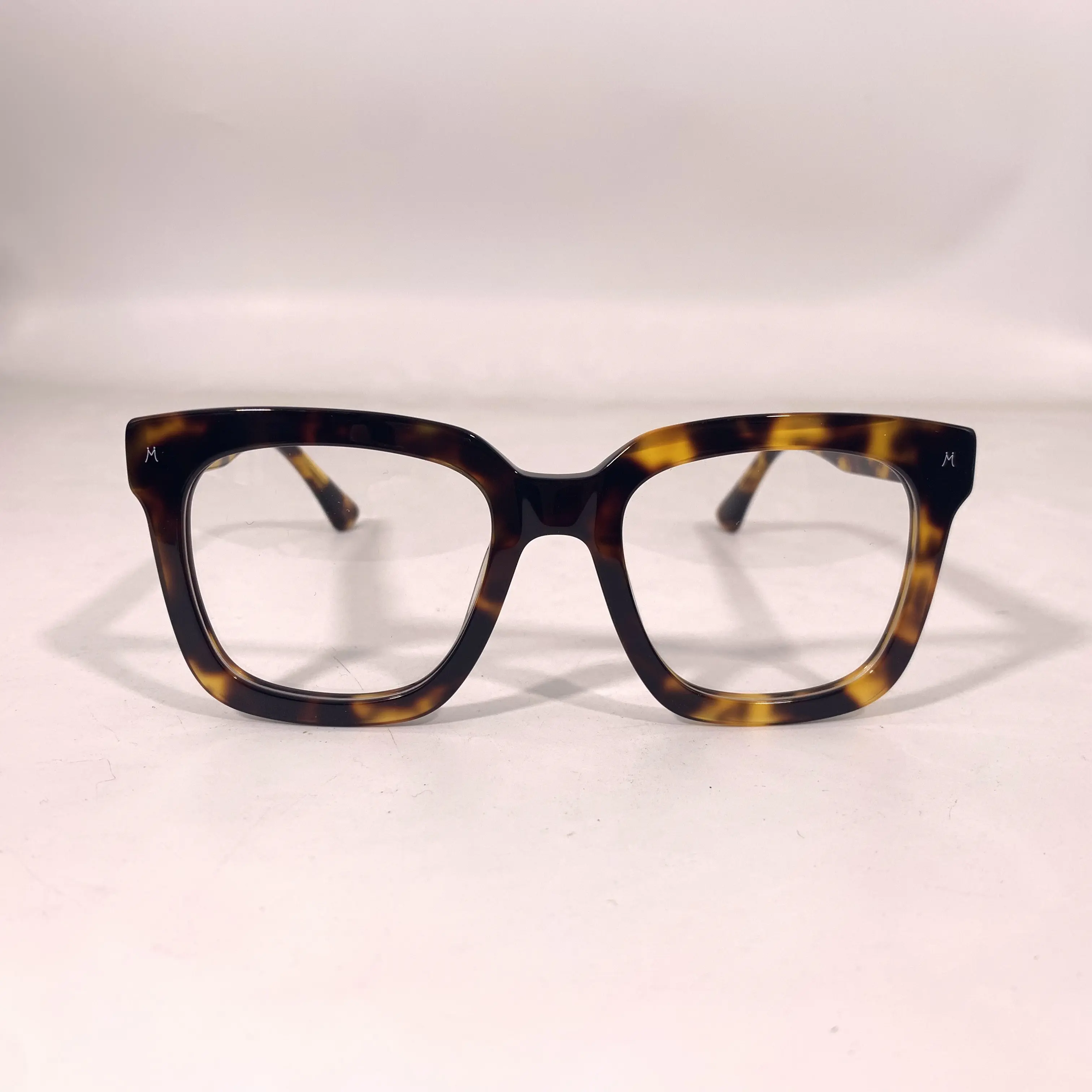Classic Tortoise Statement Frame Glasses - Unisex Full-Rim High-Quality Plastic Spectacles, Non-Prescription Lenses, Limited Edition Exclusive Design for Casual-Professional Wear