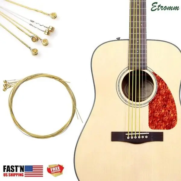 TekDeals Electric & Acoustic Guitar Strings Set – Steel Core, Rust-Resistant Copper Coating, Gauges 0.007–0.047