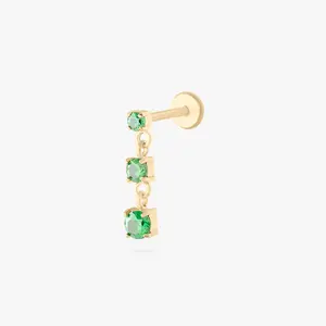 CZ Drip Flatback Stud