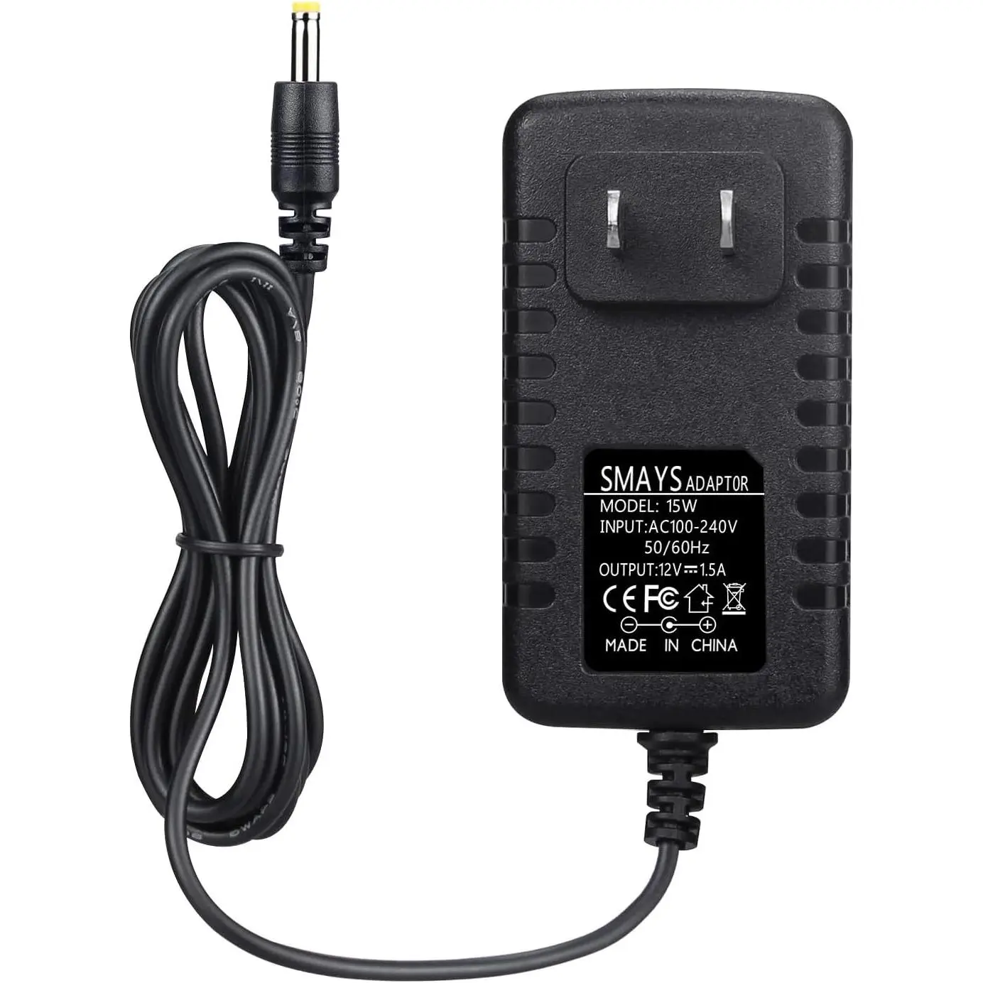 15W Power Cord Replacement for Alexa Echo Dot 3rd / 4th Gen, Echo Show 5 1st / 2nd Gen, Dot with Clock, Fire TV Cube, DC Charger Adapter with 5ft