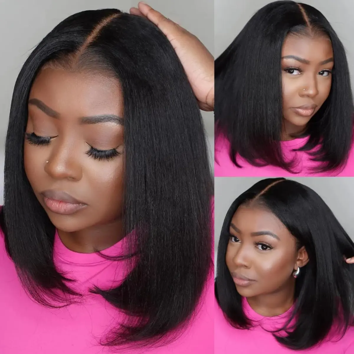 13x4 Lace Straight Bob Wig Human Hair 180% Density Glueless Pre-Bleached Natural Color Ready to Wear Wig for Black Women – Instantly Get Summer Hairstyles Black Girls & Natural Hairstyles Black Girls Look No Glue Easy Beginner Friendly Sleek Bob Wig