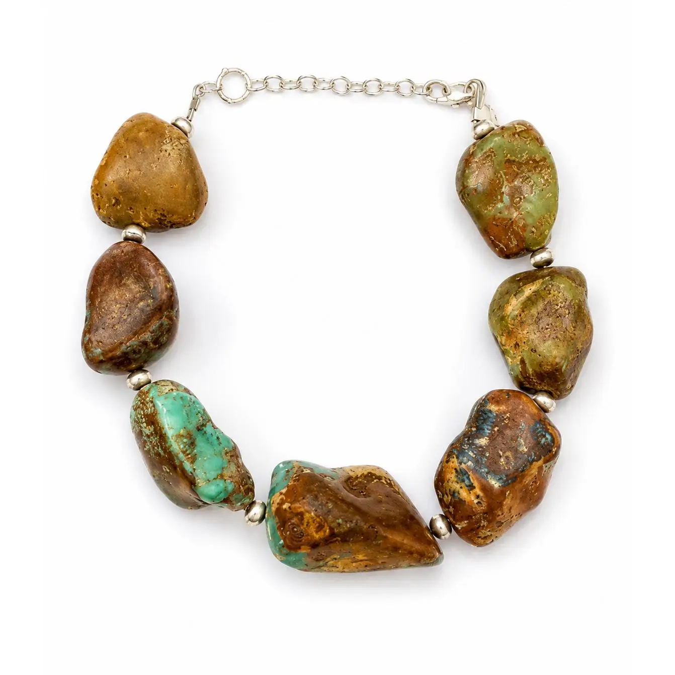 7-8” Royston Nugget .925 Sterling Silver Bracelet