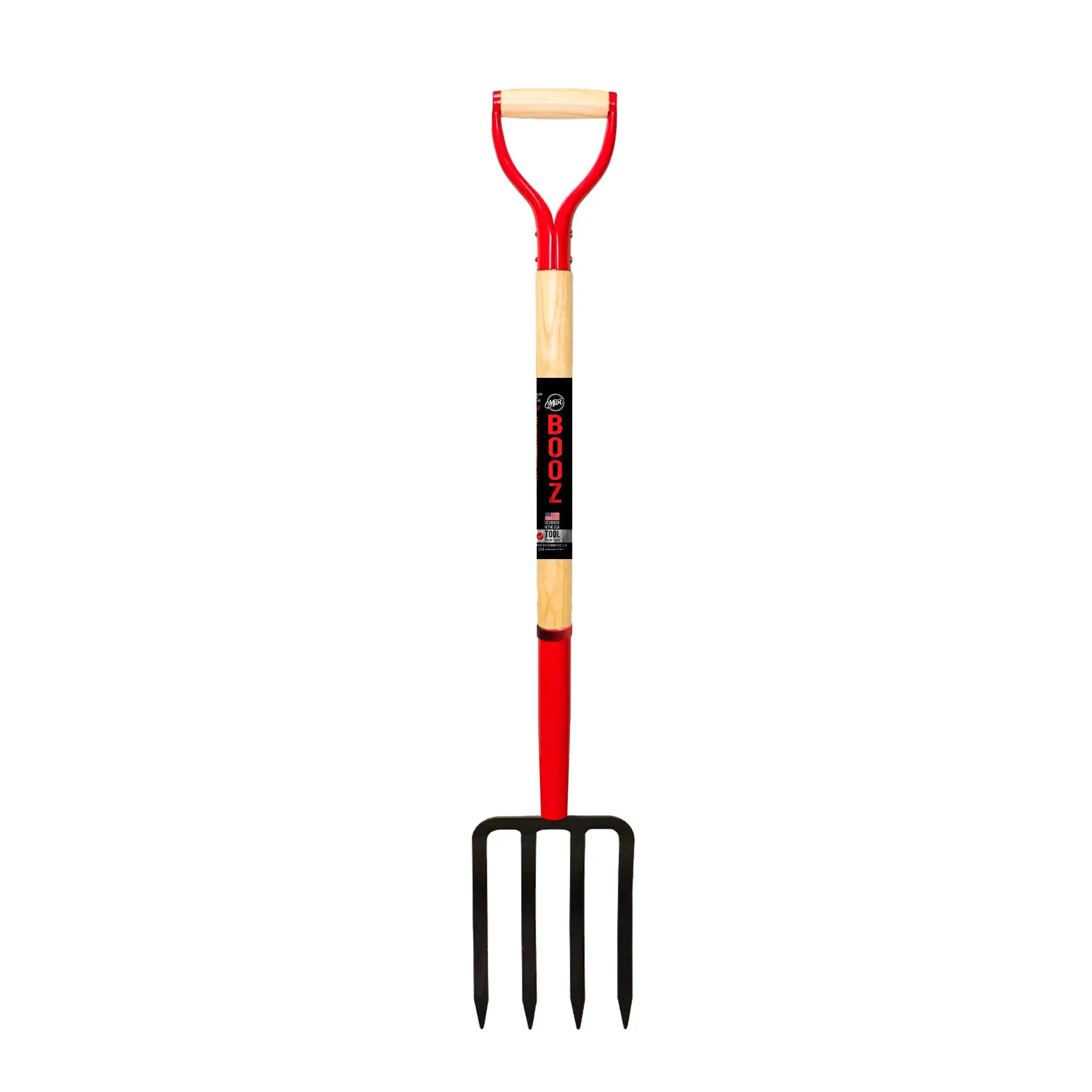 MWC Spading Fork – Pitchfork 4 Tines, 30 Inch Wood & Steel D-Handle