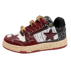 Y2K Tie-Dye Star Skate Sneakers  Retro Denim Style Platform Shoes for Men Women  Streetwear Harajuku Low-Top Board Shoes