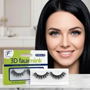 Must-Have 3D Faux Mink Eyelashes: 17mm Fluffy & Lightweight, Invisible Band for Seamless Application, Medical Grade Sterile & Safe for All Skin