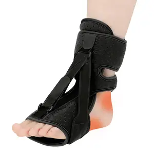 Upgrade Plantar Fasciitis Night Splint and Brace,plantar fasciitis relief with Soft Memory Foam Pad,achilles tendonitis brace for Women & Men,with Massage Ball for Tension Relief,Arch Pain, Heel Spur, Foot-drop and Achilles Tendonitis (Black)