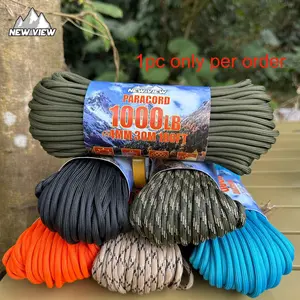 1181.1inch Durable Polyester Cord - Heavy-Duty Windproof Outdoor Rope - Non-Slip 1000lb Strength, 12-Strand 4mm Thick - For Camping, Survival, Laundry Drying.