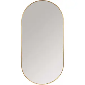 Borovikha Gold Aluminum Framed Oval Mirror