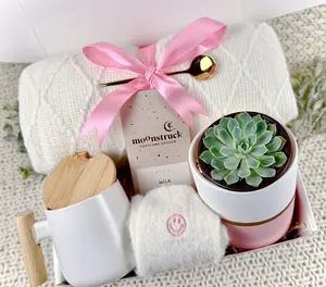 Hug In A Box, Encouragement Gift, Mom Gift Set, Hygee Gift Box, Thinking Of You Box, Cozy Care Package, Self Care Basket, Blanket Gift Box