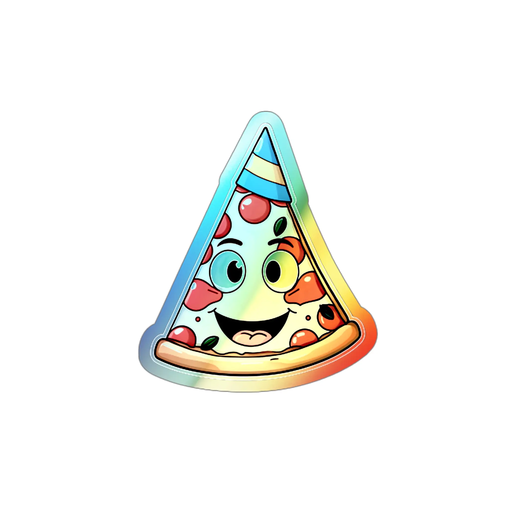 Fun Holographic Pizza Die-Cut Stickers for School Supplies, Skateboards, Water Bottles, Party Favors, Kids' Gifts decorative sticker vinyl sticker waterproof sticker bullet journaling unique gift